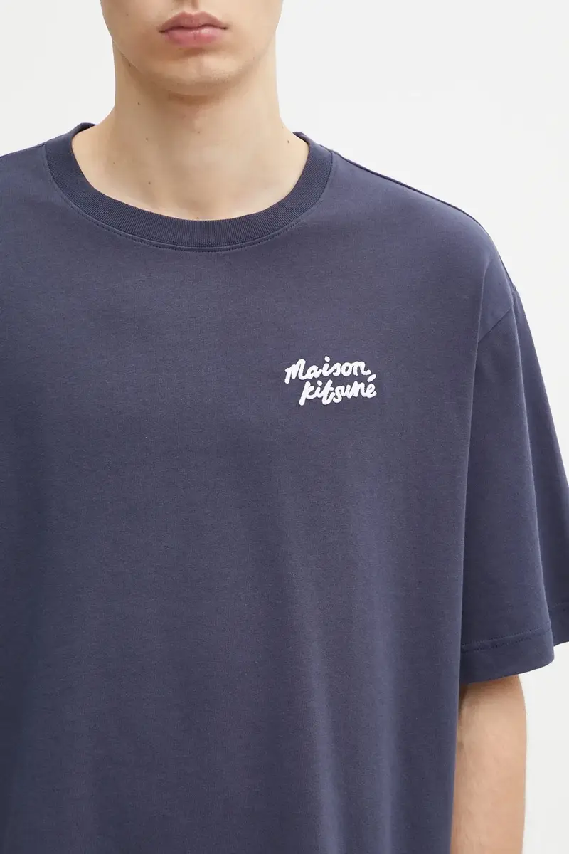 Maison Kitsune T-shirt Uomo Blu 3121611 miniatura 4