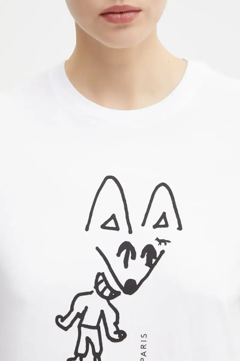 Maison Kitsune T-shirt Donna Bianco 3039475 miniatura 4