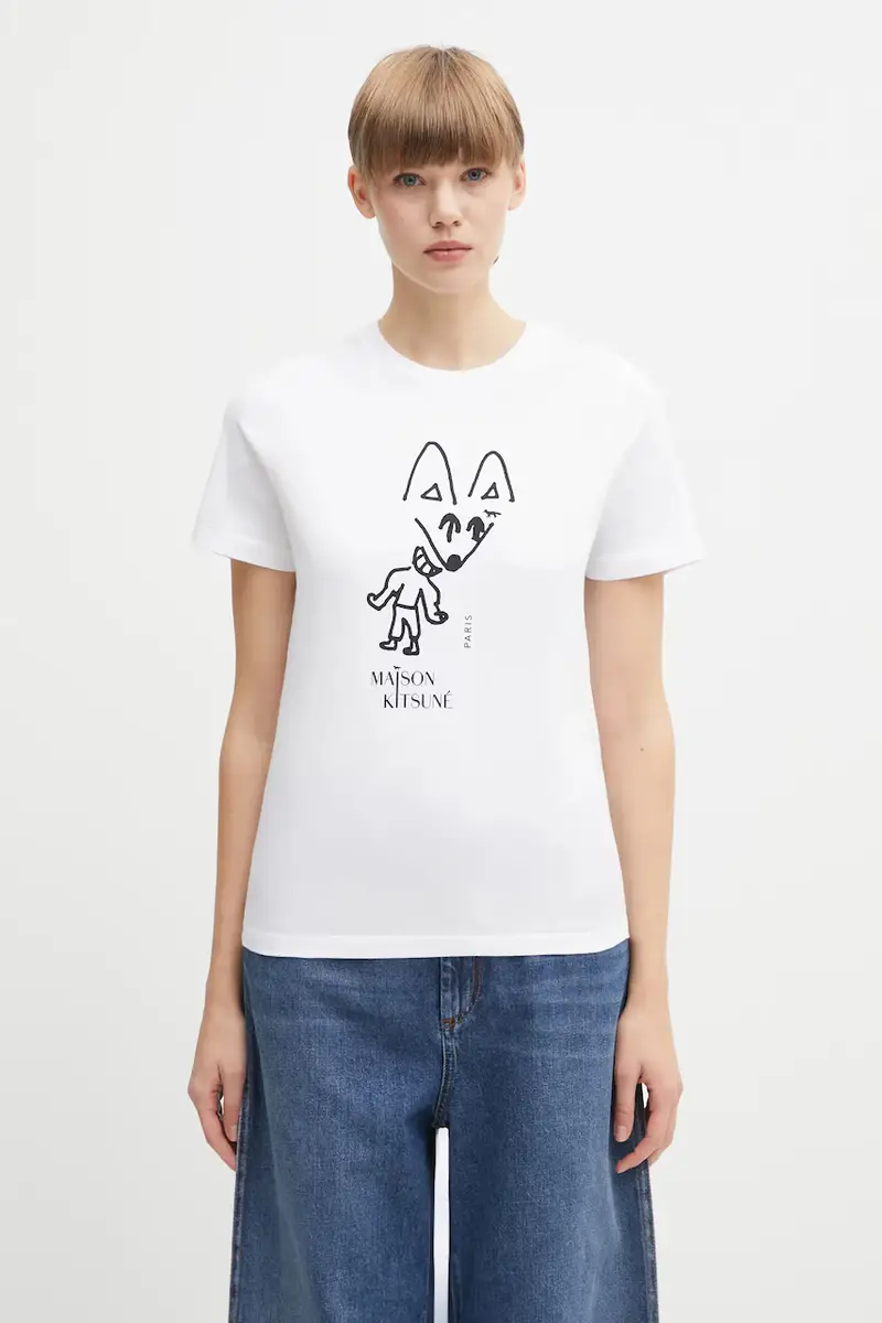 Maison Kitsune T-shirt Donna Bianco 3039475