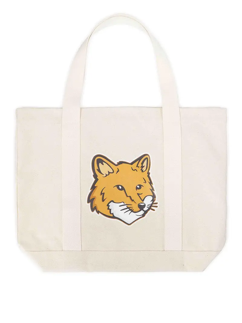 Tote bot della testa della volpe Beige Chiaro