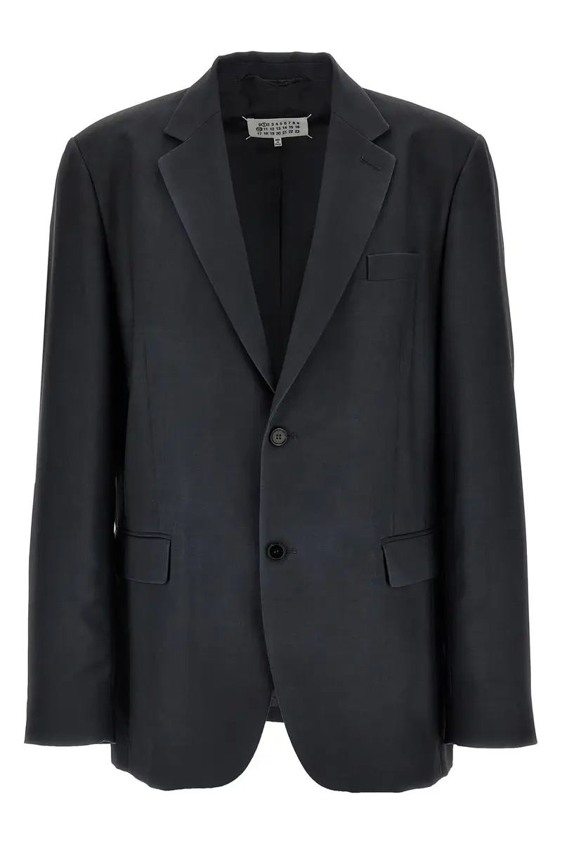 Blazer Monopetto Mohair Grigio