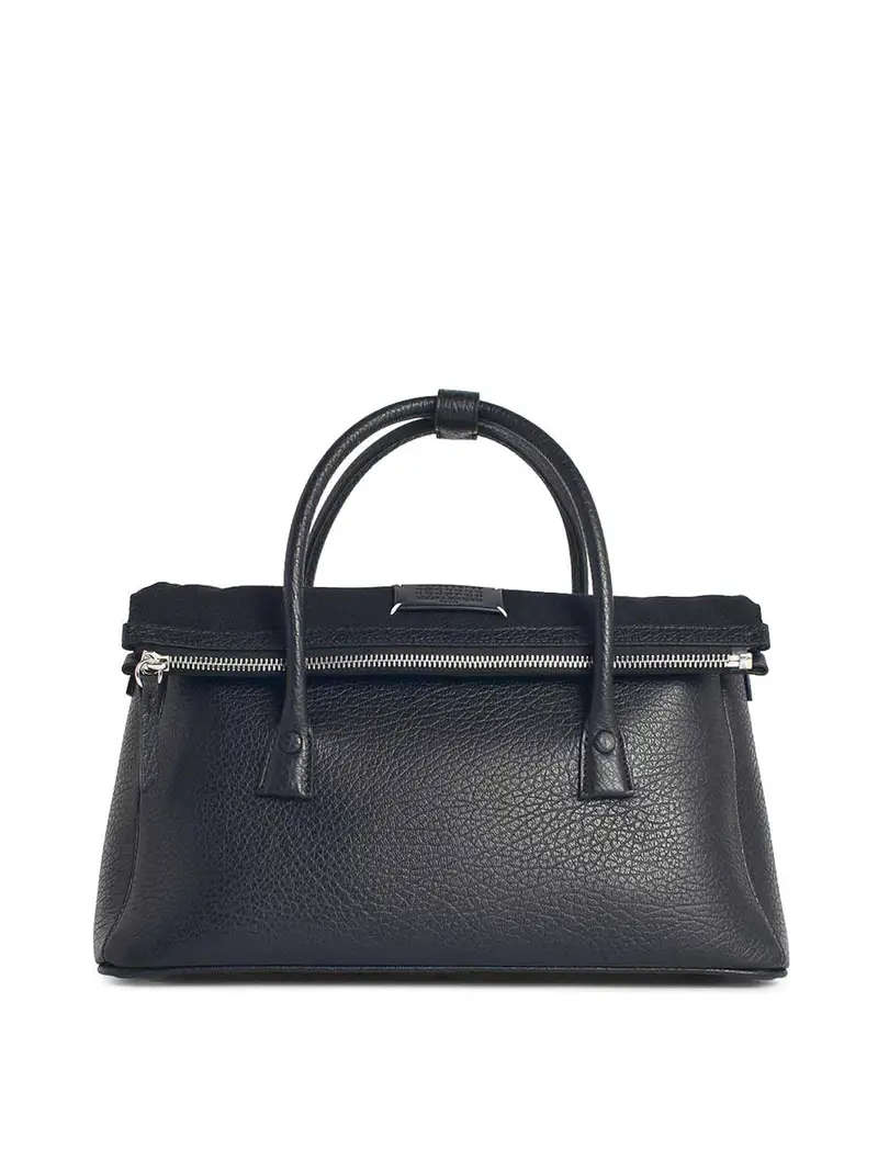 Borsa in pelle nera 5Ac East West Nero