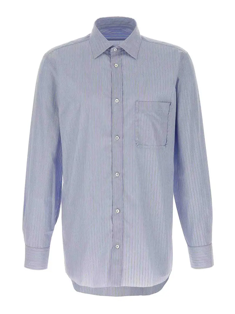 Camicia a righe Azzurro