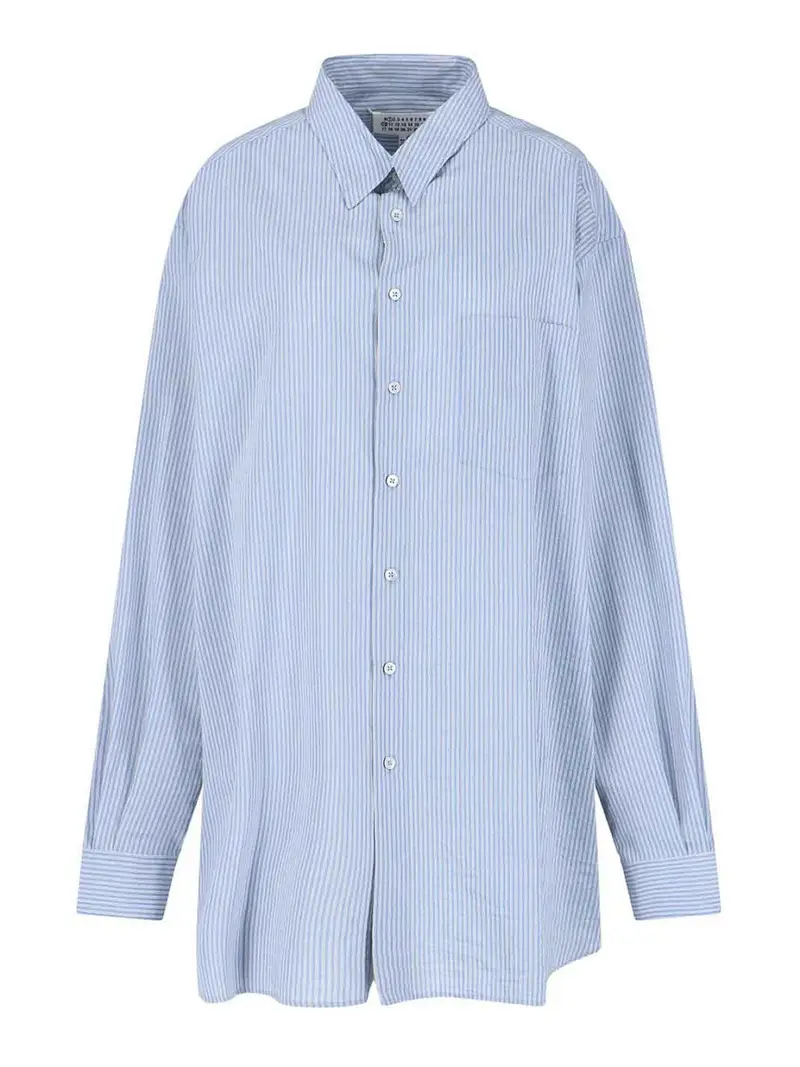 Camicia A Righe Blu