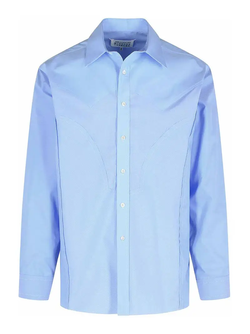 Camicia di cotone azzurro