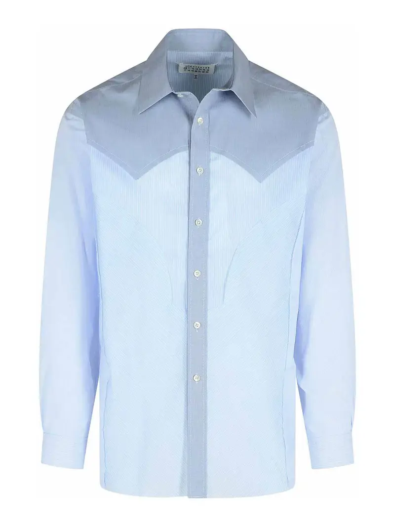Camicia di cotone azzurro