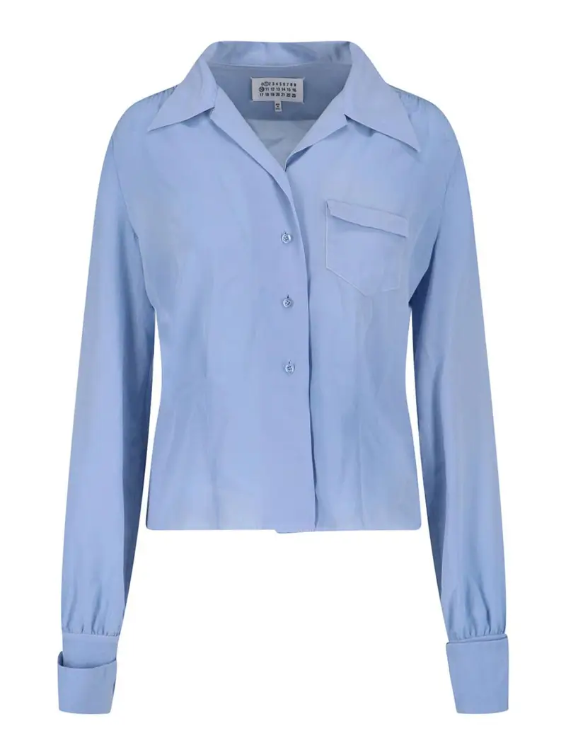 Camicia In Seta Blu
