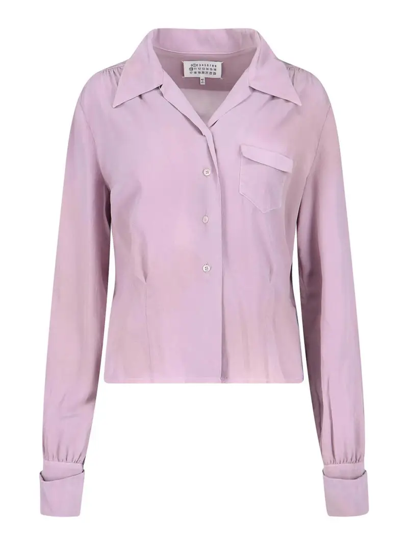 Camicia In Seta Color Carne E Neutri