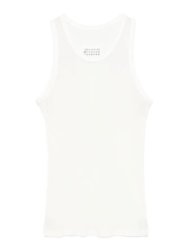 Canotta in seta Crema