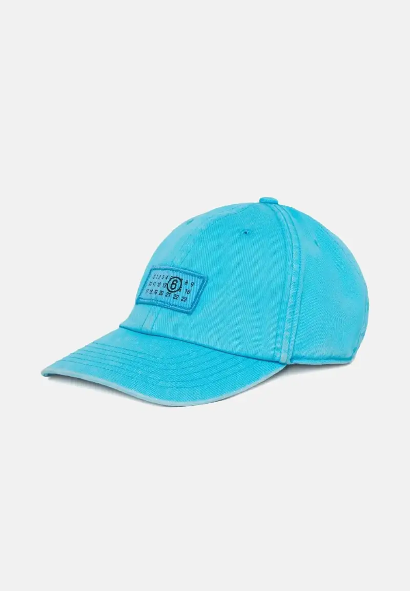 Cappello con visiera azzurro per uomo e donna rifinito da logo