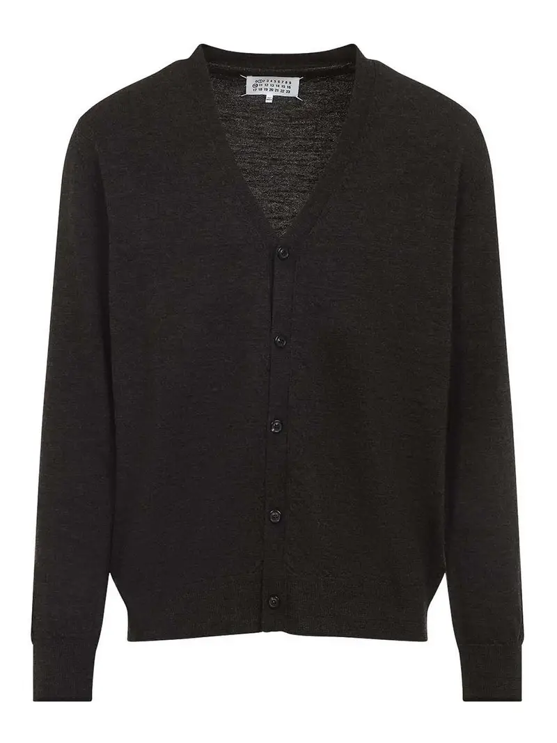 Cardigan di lana Marrone Scuro