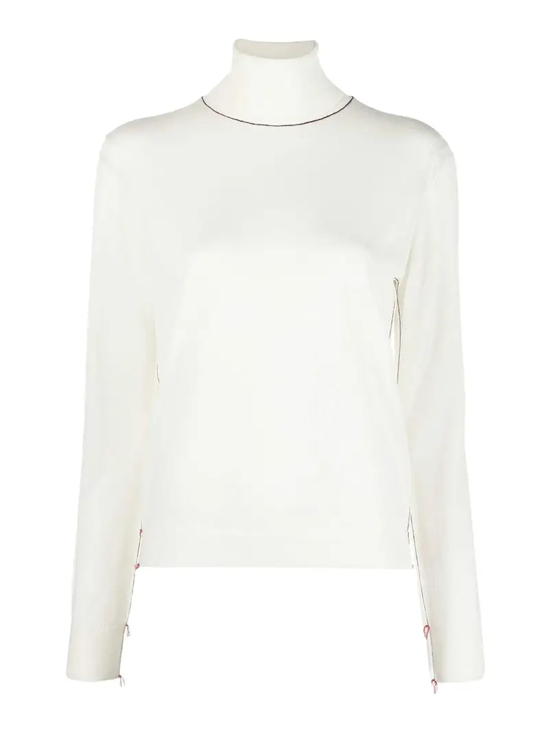 Dolcevita in misto cotone Bianco