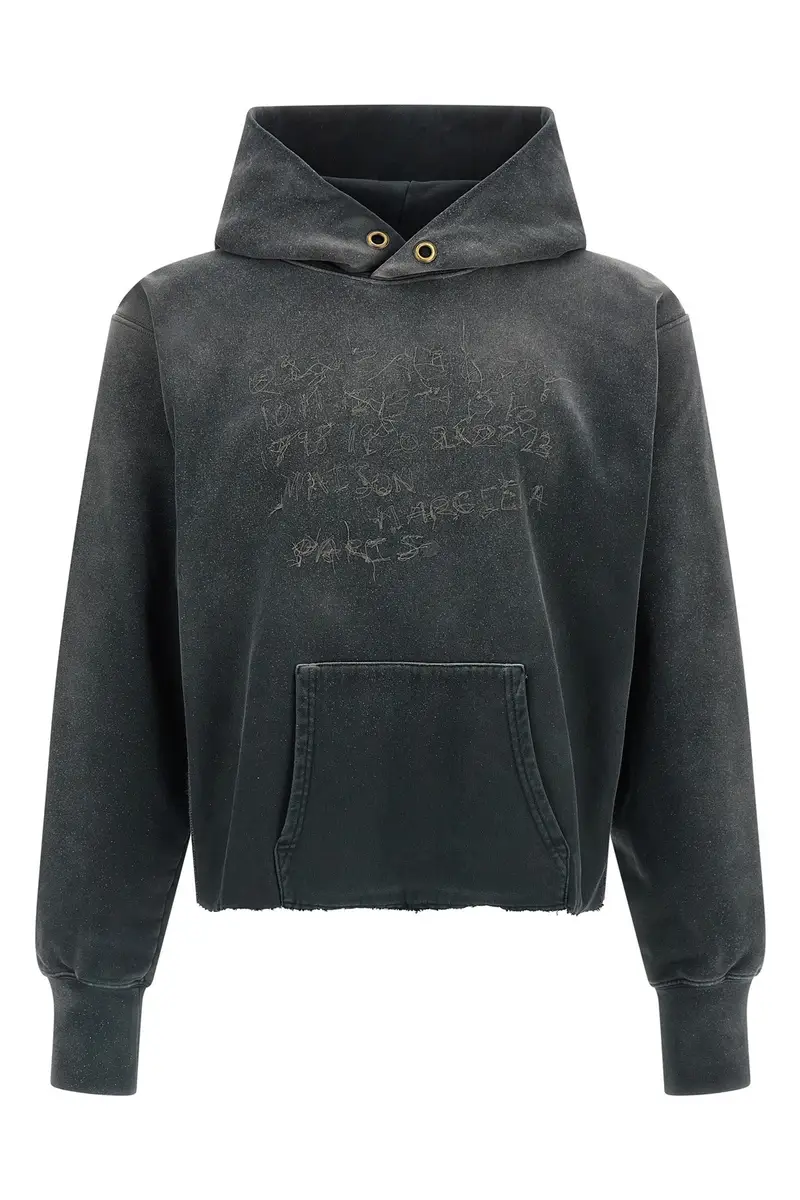 Felpa Con Cappuccio Numeric Signature Mm6 Grigio