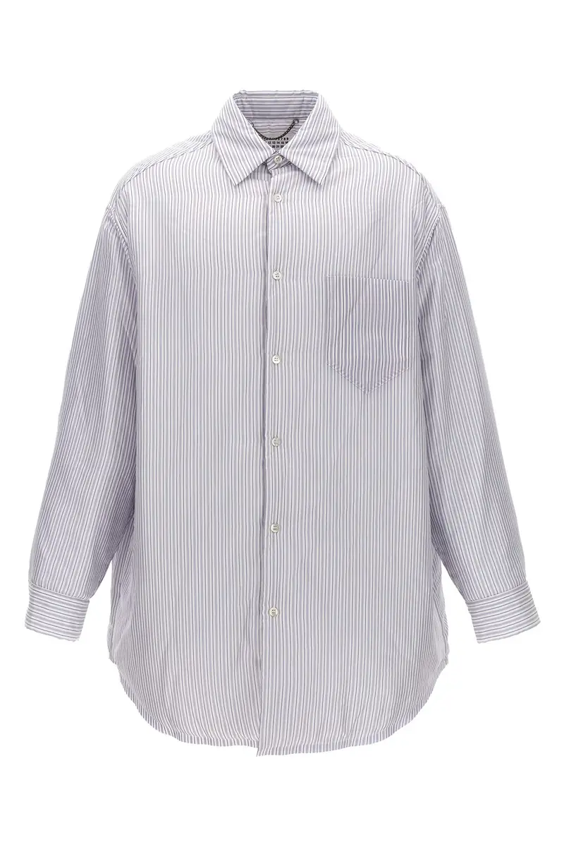 Giacca Camicia Righe Azzurro