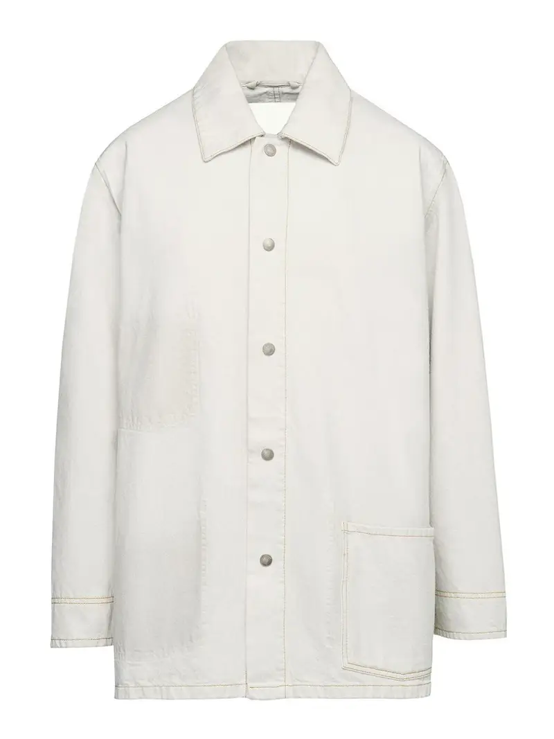 Giacca casual stile camicia Bianco