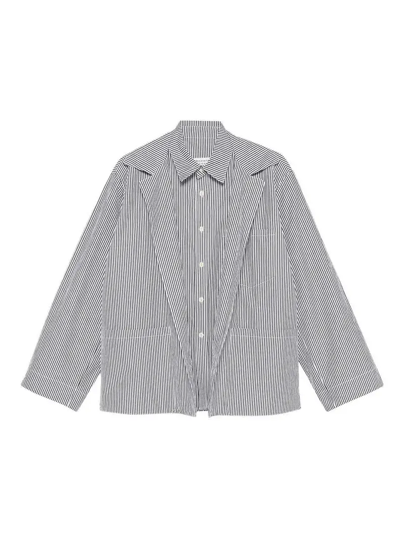 Giacca multistrato a strisce Blu