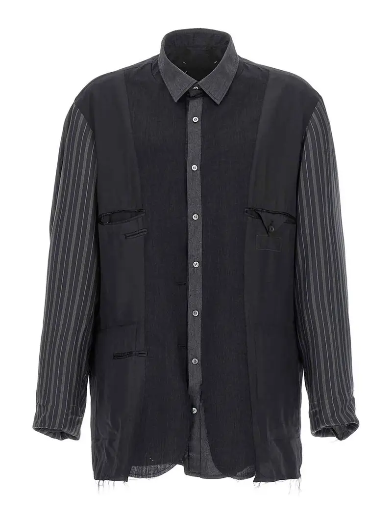 Giacca reversibile patchwork Grigio