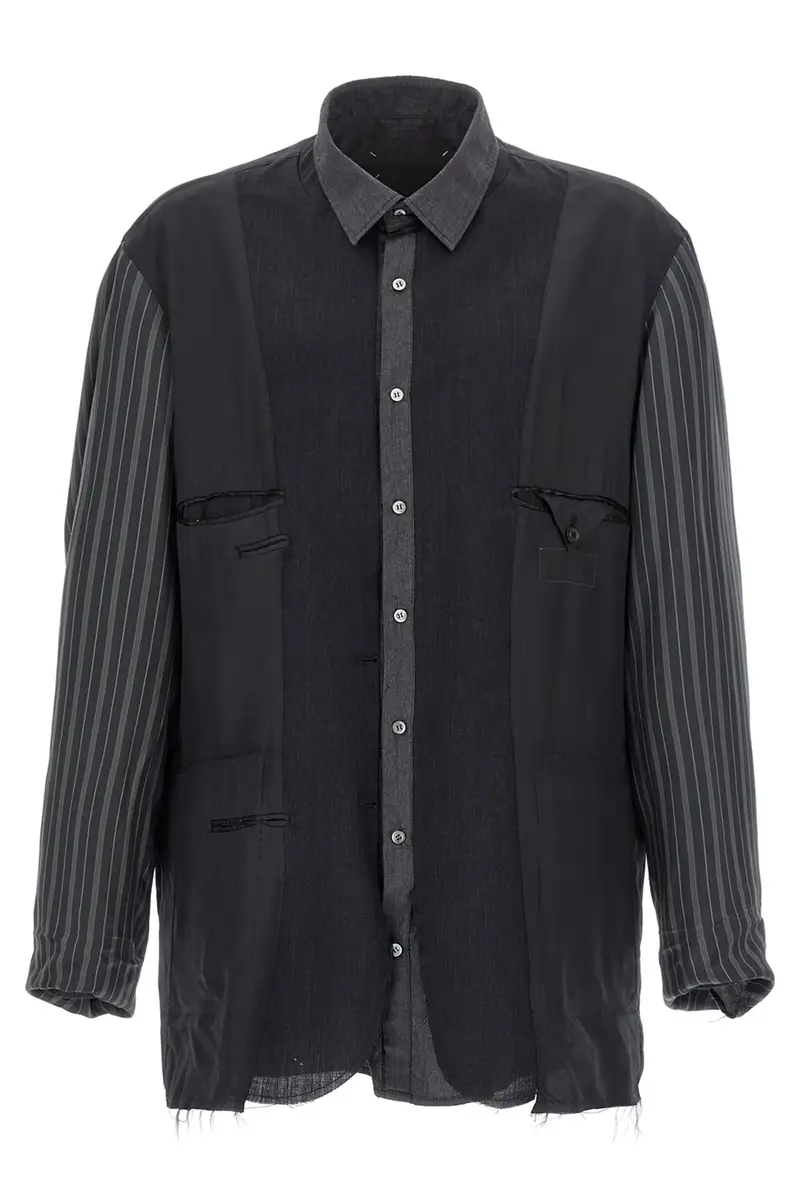 Giacca Reversibile Patchwork Grigio