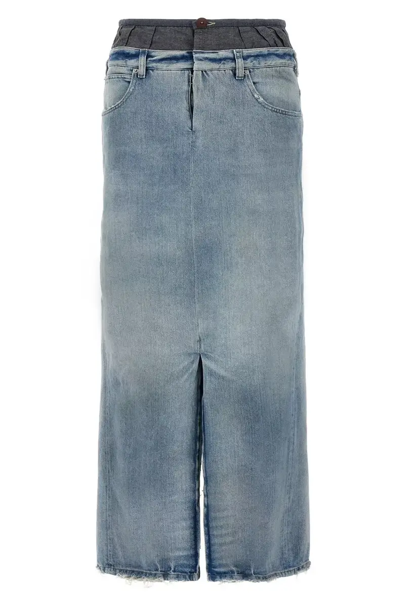 Gonna Denim Spacchi Multi