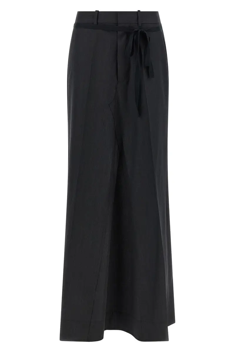 Gonna Orlo Taglio Vivo Nero