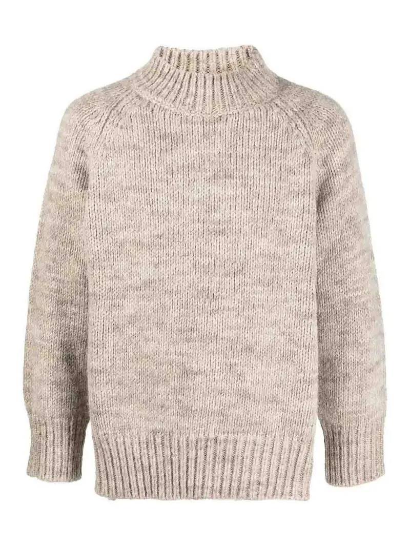 maglione a maglia grossa Beige Chiaro