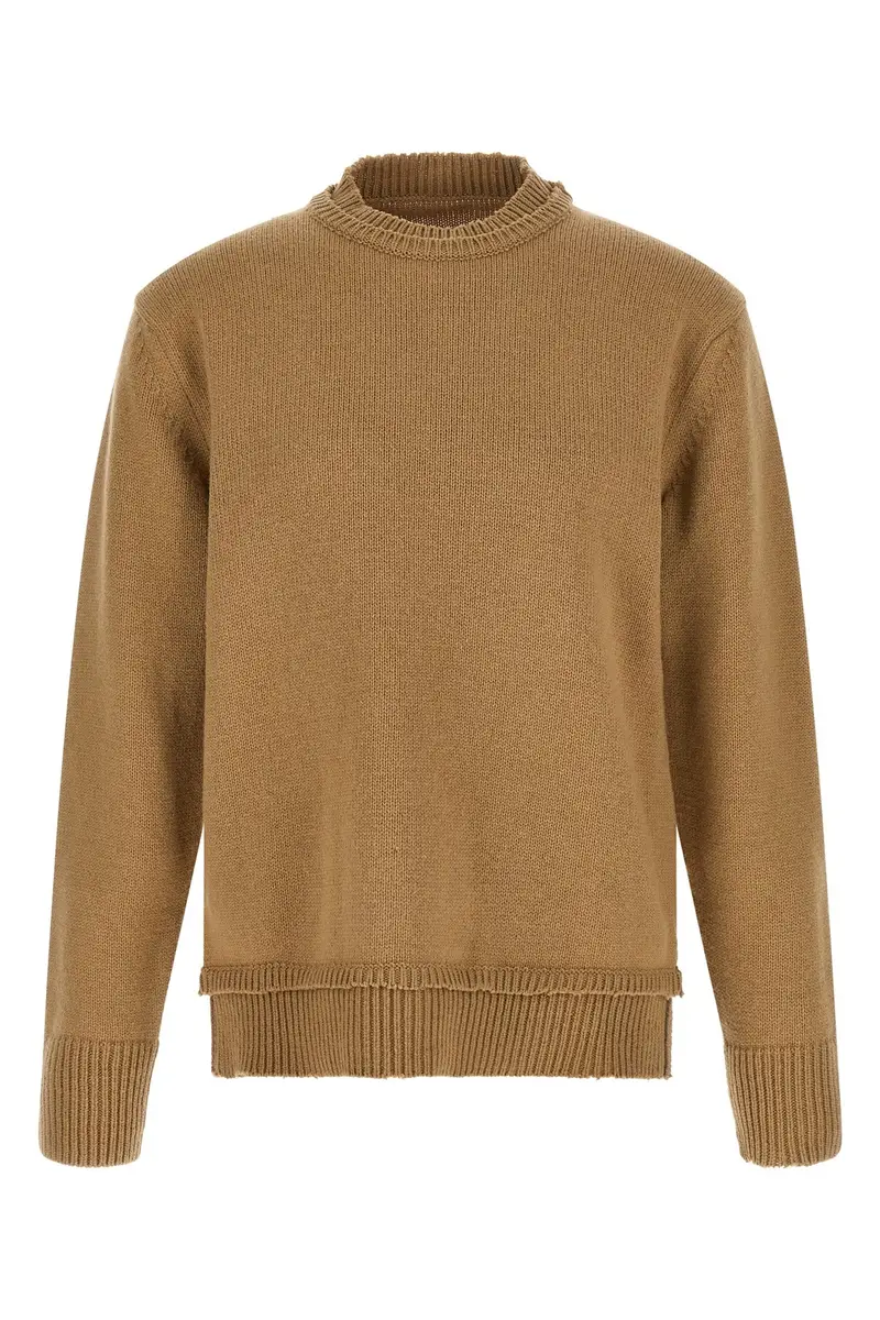 Maison Margiela Maglione beige con Toppe