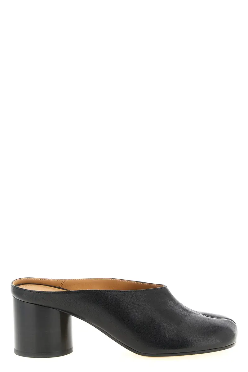 Maison Margiela Mule Tabi Nero in pelle nappa