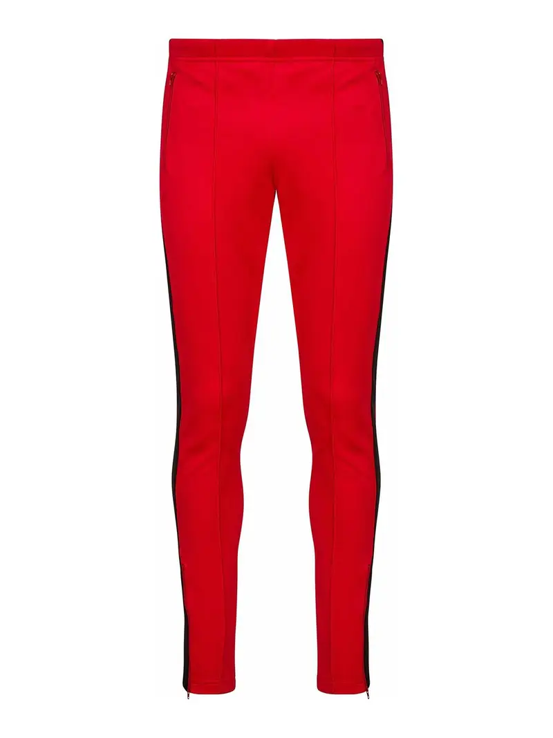 Pantaloni da binario a strisce laterali Rosso