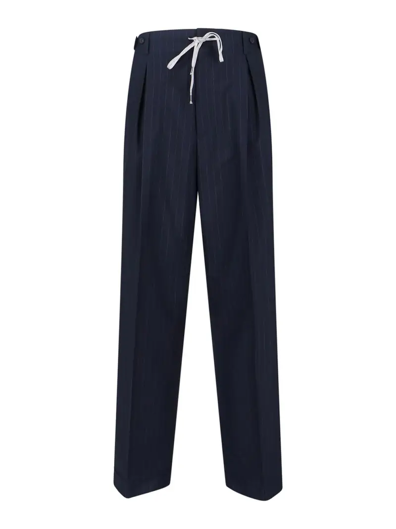 Pantaloni In Lana Blu