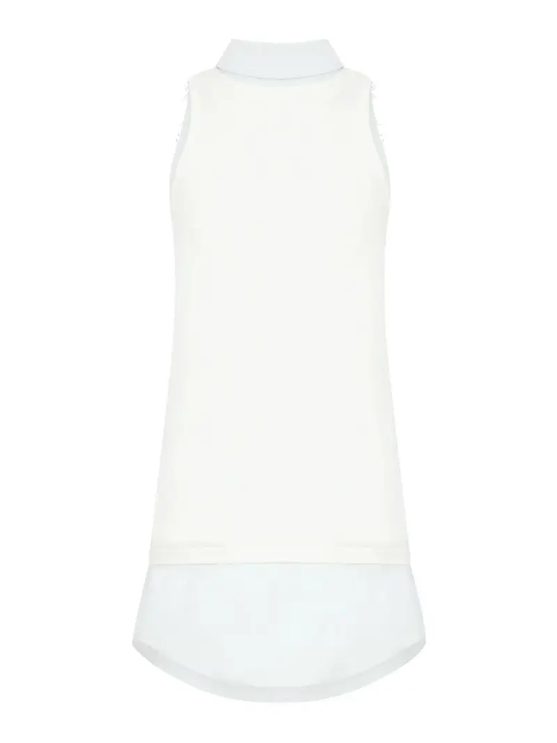 Parte superiore in cotone multistrato Bianco