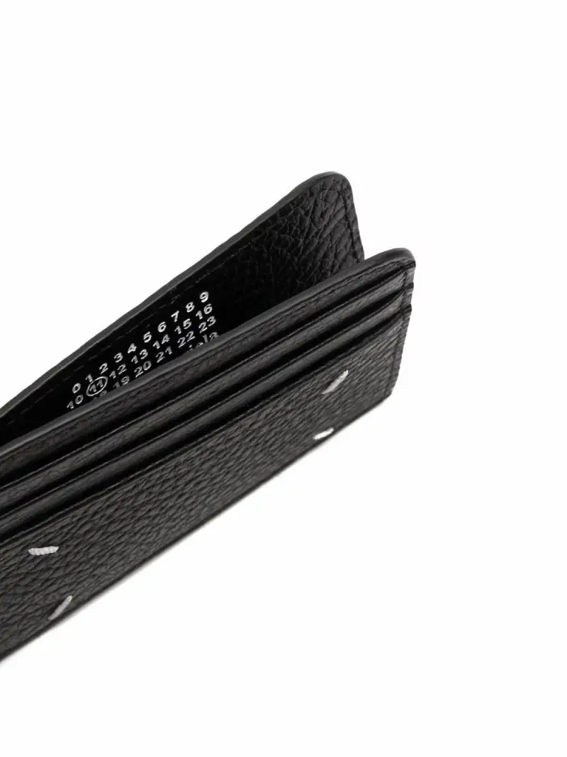 Portacarte di credito Maison Margiela in pelle NERO miniatura 2