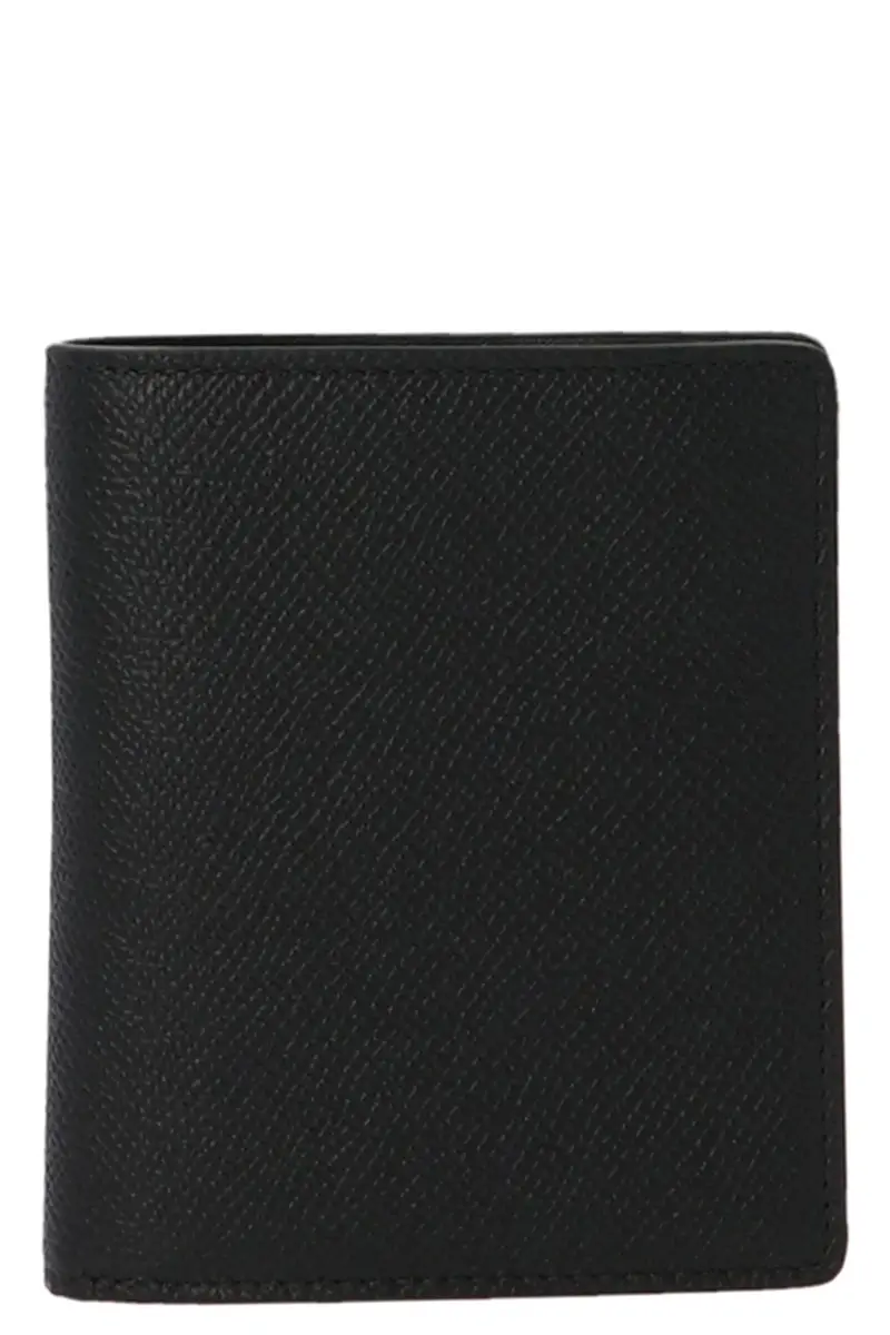Maison Margiela Portafoglio in pelle nero con logo