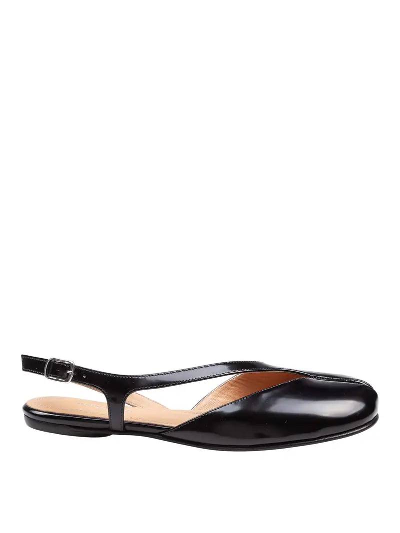 Scarpa Ballerina Tbi In Pelle Spazzolata Nero