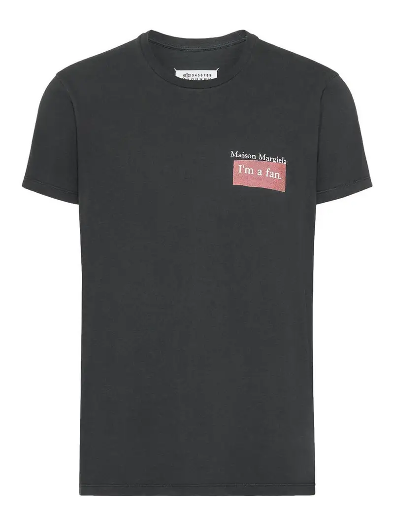 T-shirt con toppa con logo Nero