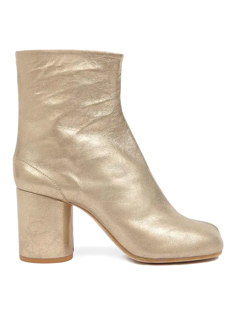 Tabi Gold-Tone Ankle Boots Oro
