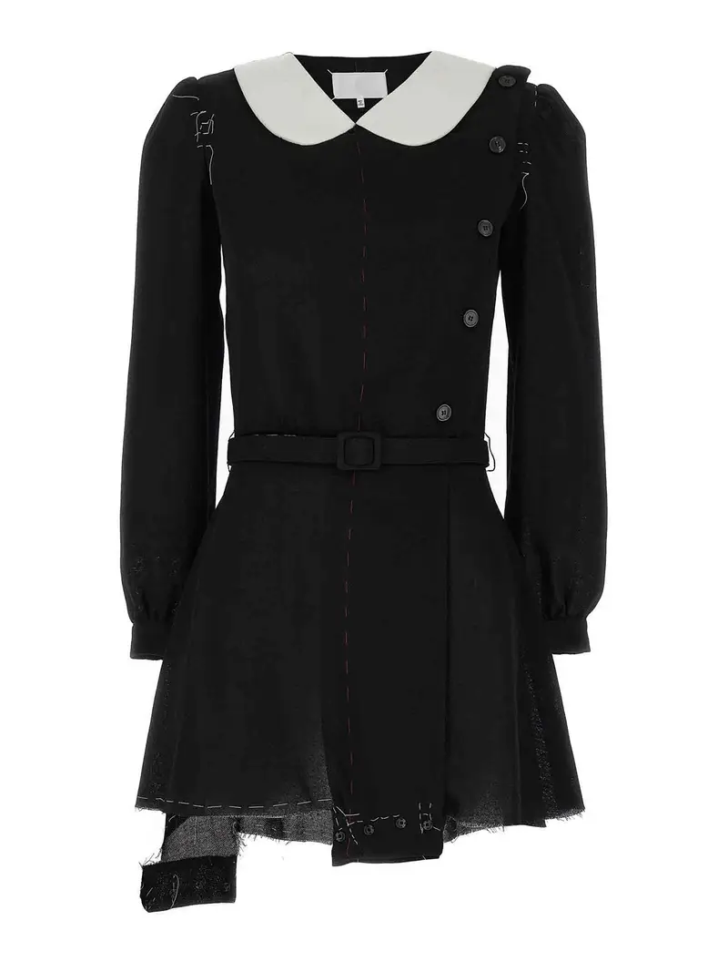 Vestito con cuciture Nero