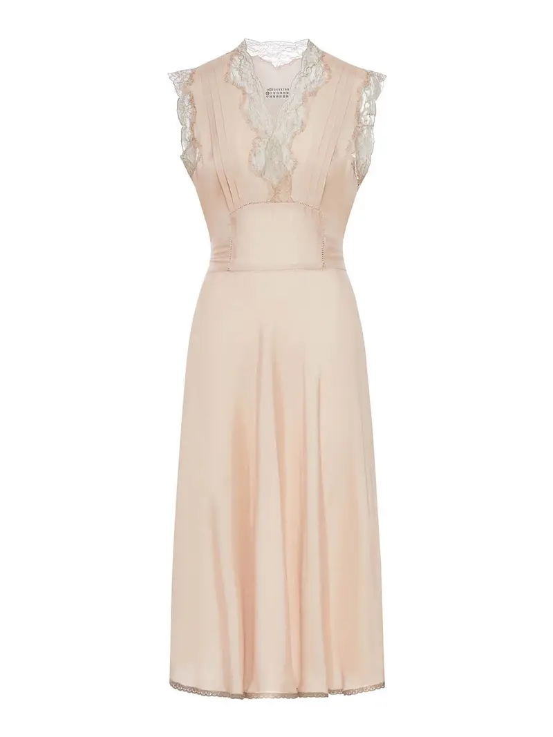 Vestito midi in seta Rosa