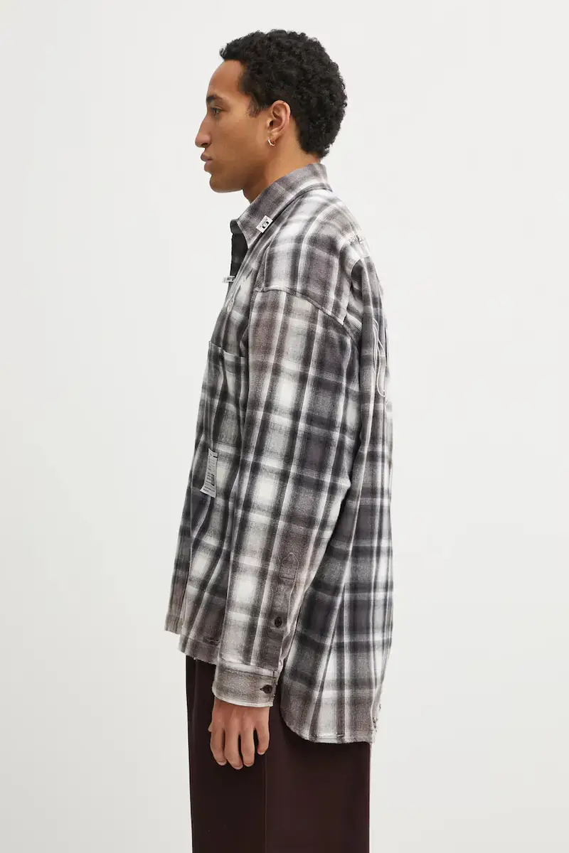 camicia in cotone Grigio miniatura 2