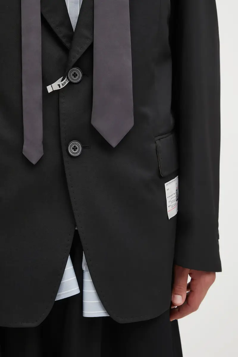 giacca con lana LAYERED colore nero A15JK031 miniatura 4