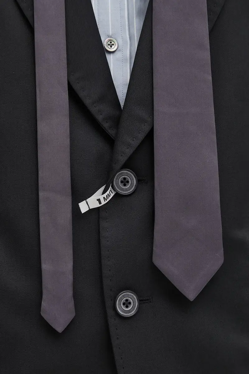 giacca con lana LAYERED colore nero A15JK031 miniatura 5