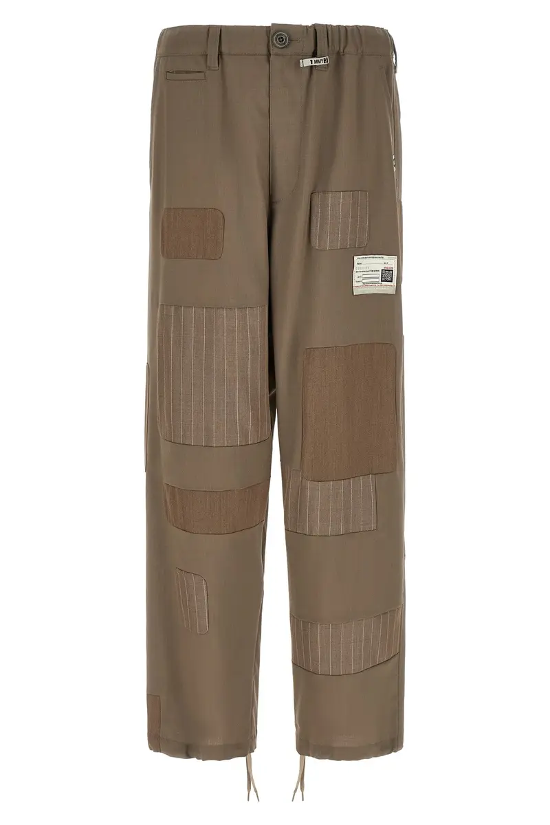 Pantalone Repaired Wool Beige