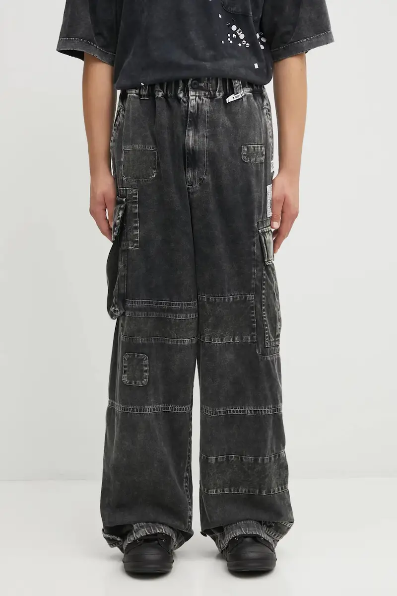 pantaloni in cotone REPAIR uomo colore nero J15PT173