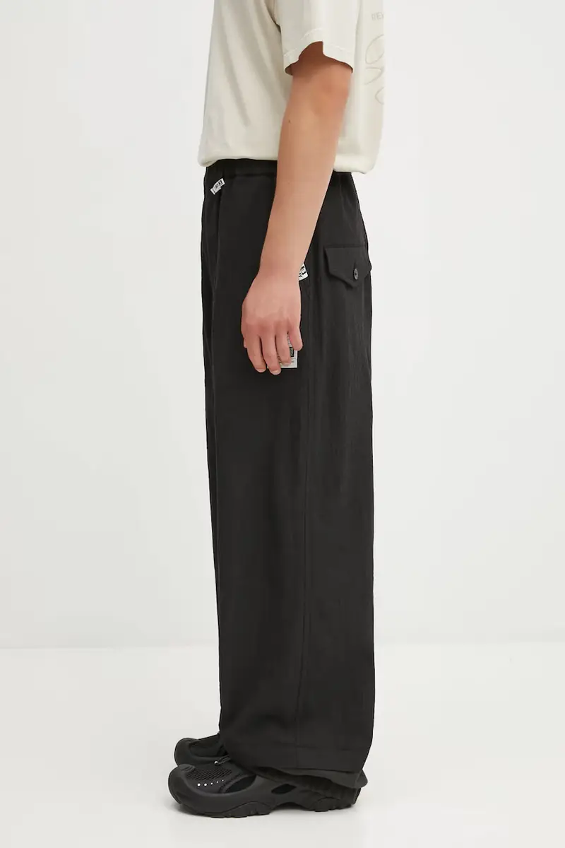 pantaloni in lana SLEEVE LAYERED uomo colore nero J15PT132 miniatura 2