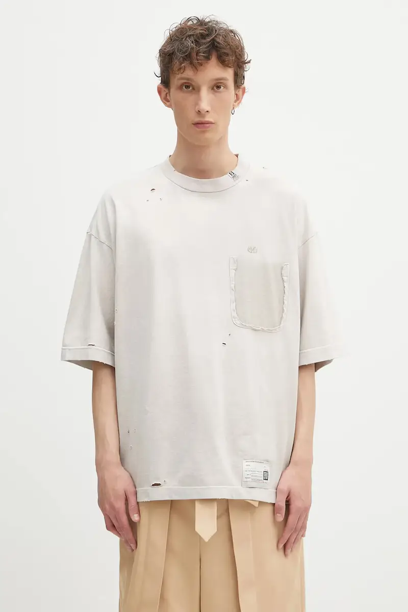 t-shirt in cotone Sun Faded Tee uomo colore beige A14TS611