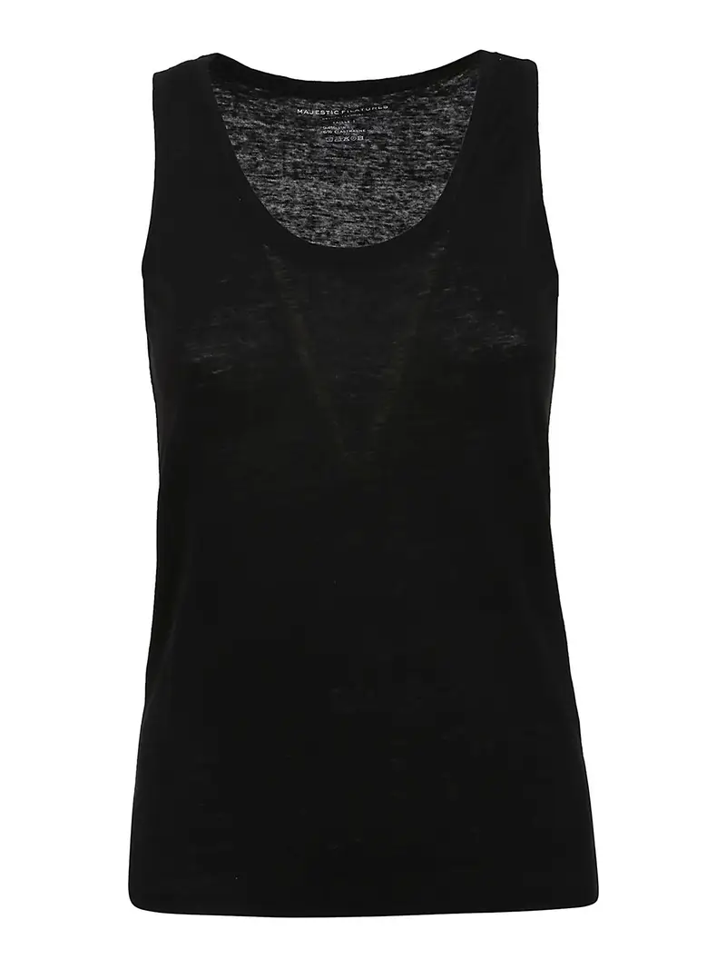 MAJESTIC - FILATURES DU LION Top Nero 3312565