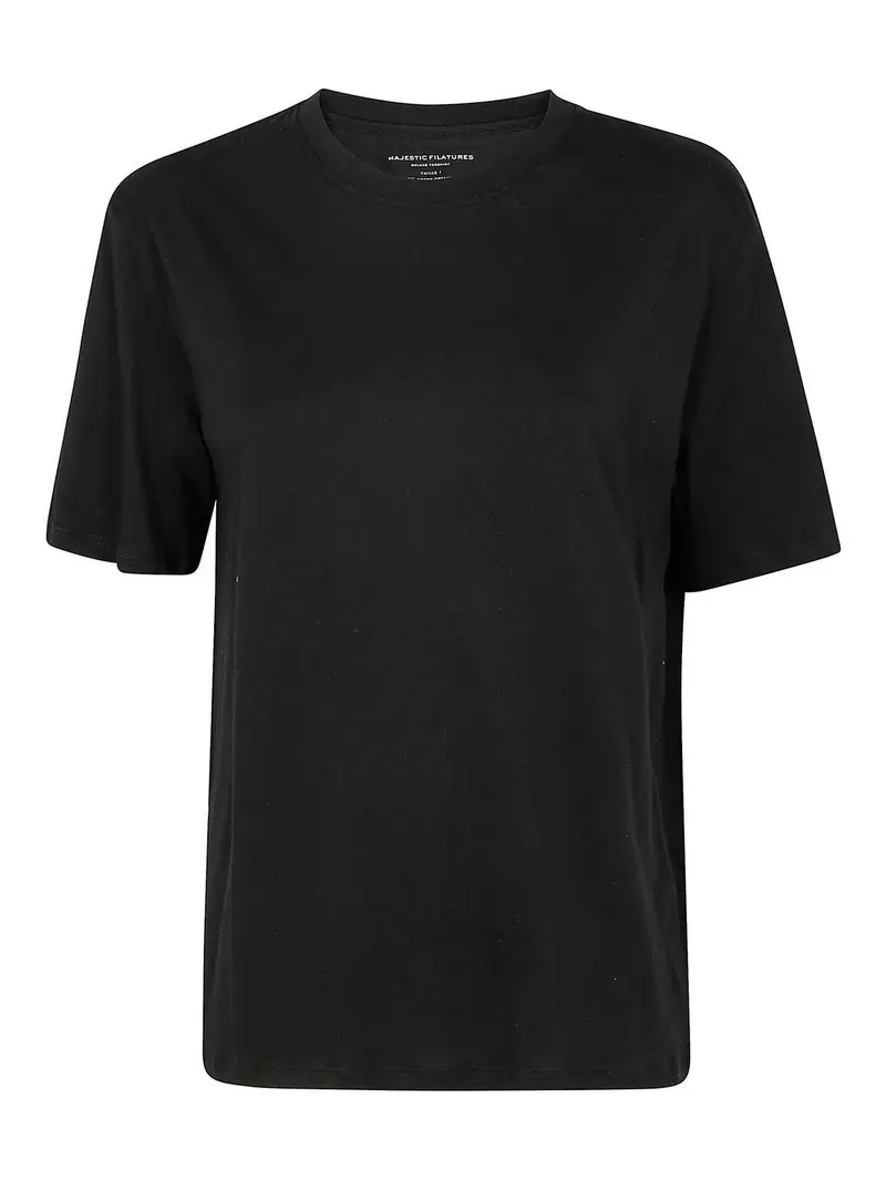 Maglie a collo rotondo a maniche corte Nero