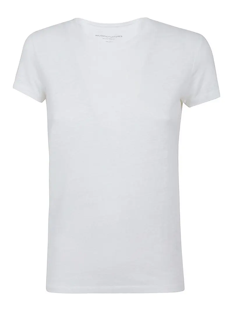 T-shirt lino Bianco