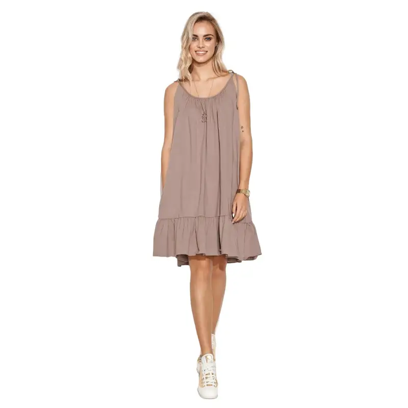 Abito corto con spalline annodate donna Makadamia