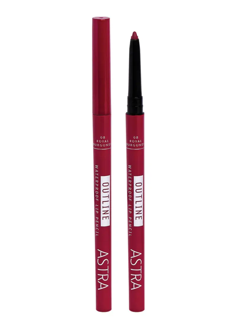 MAKE UP ASTRA, Outline Waterproof Lip Pencil - Astra Make-up, Donna, Rosso burgundy, Taglia: FASUL