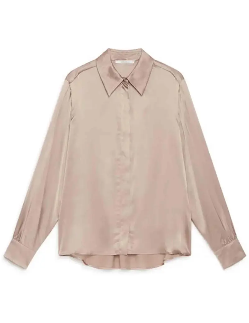 Camicie Silk in seta taupe Donna JM556431021 11003